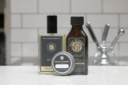 WSP Barbershop Eau de Parfum | The Authentic Classic The Master Collection: 100ml + Aftershave + Solid Cologne