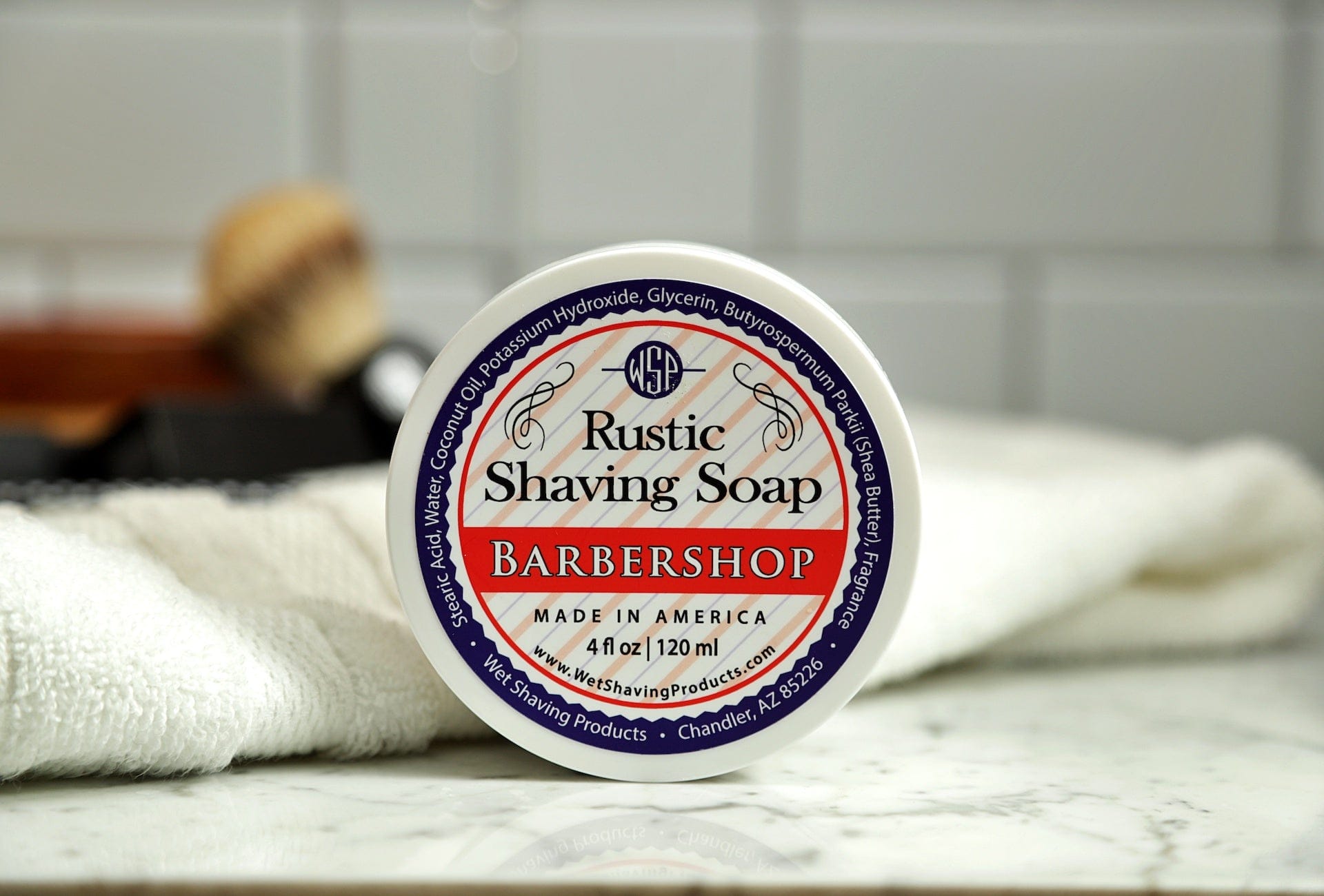 WSP Barbershop Rustic Shaving Soap – Vegan, Natural & Ultra-Slick Lather