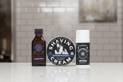 WSP Barbershop Shaving Cream Cream + Splash + Balm - The Complete Shave Trio