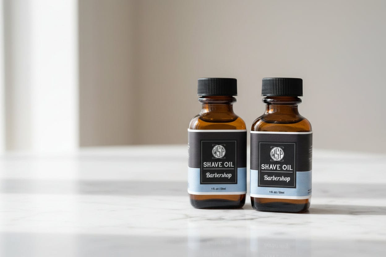 WSP Barbershop Ultra-Glide Pre-Shave Oil – Non-Greasy & Brush Safe The Double Tap (2 Bottles)