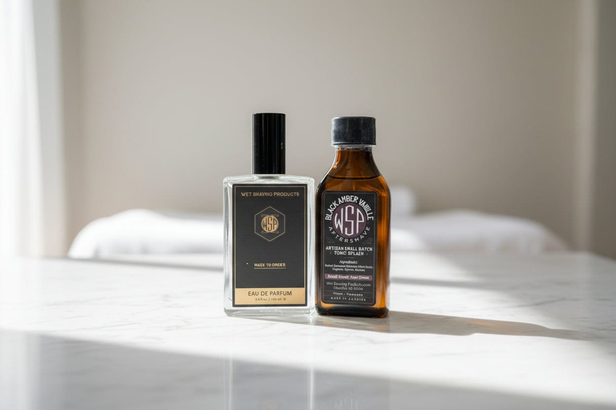 WSP Black Amber Artisan Aftershave Splash - EdC Cologne Strength & Small Batch Skin Tonic The Signature Scent Loadout (Splash + Cologne)