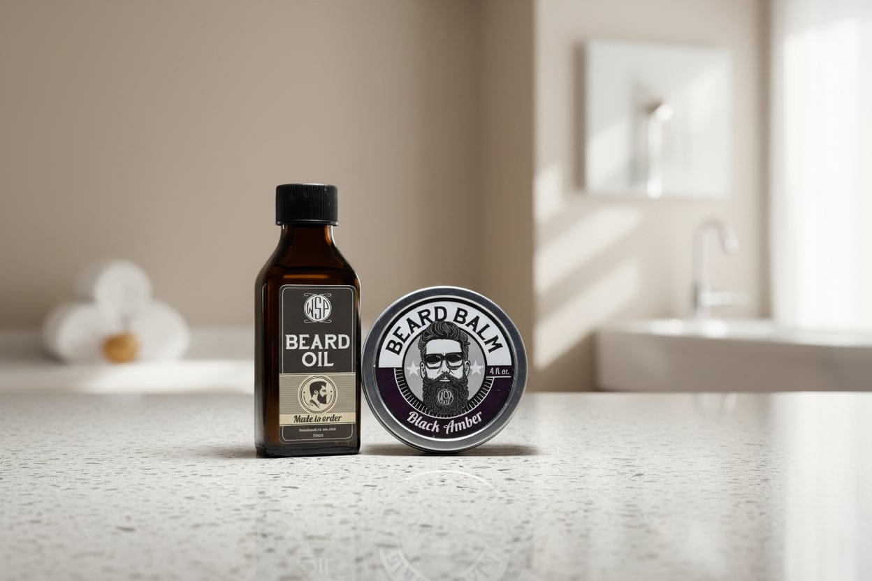 WSP Black Amber Artisan Beard Balm – Leave-In Conditioner & Light Hold – Natural Formula