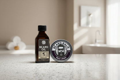WSP Black Amber Artisan Beard Balm – Leave-In Conditioner & Light Hold – Natural Formula