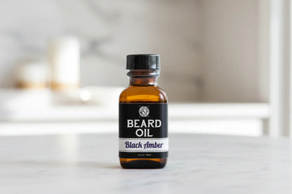 WSP Black Amber Artisan Beard Oil – Dry-Finish Formula – Conditioner & Softener Standard Issue (1 oz Bottle)