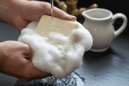 WSP Black Amber Artisan Hand & Body Soap – Natural Castile & Shea Butter Formula – Moisturizing Rich Lather