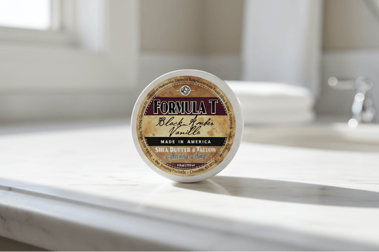 WSP Black Amber Formula T Shaving Soap – Tallow & Shea Butter – Artisan Lather The Essential (Shave Soap Only)