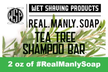 WSP Castile Hand & Body Soap Bar, 100% Natural & Vegan - 2 oz Travel Size Tea Tree Shampoo Bar