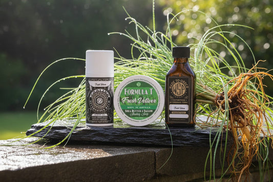 WSP Formula T Shaving Soap | Fresh Vetiver (Limited Edition) The Daily Driver (Soap+Splash+Balm)