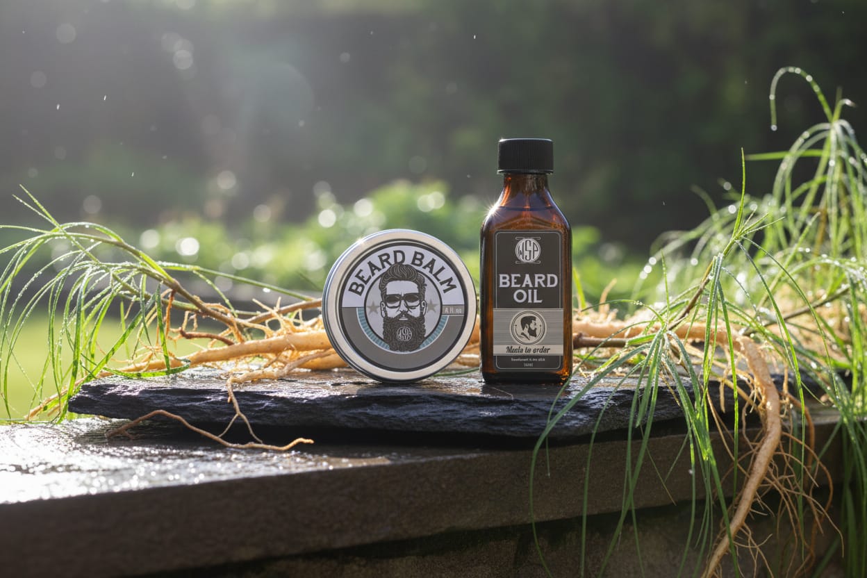 WSP Fresh Vetiver Beard Collection (Oil & Balm) | Summer Limited Edition The Full Loadout (Big Oil + Balm)