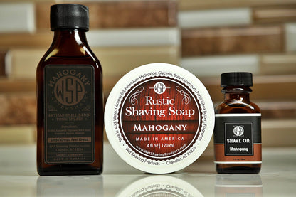 WSP Kit: Fragrance = Pre Shave, Soap, & Aftershave Rustic / Mahogany