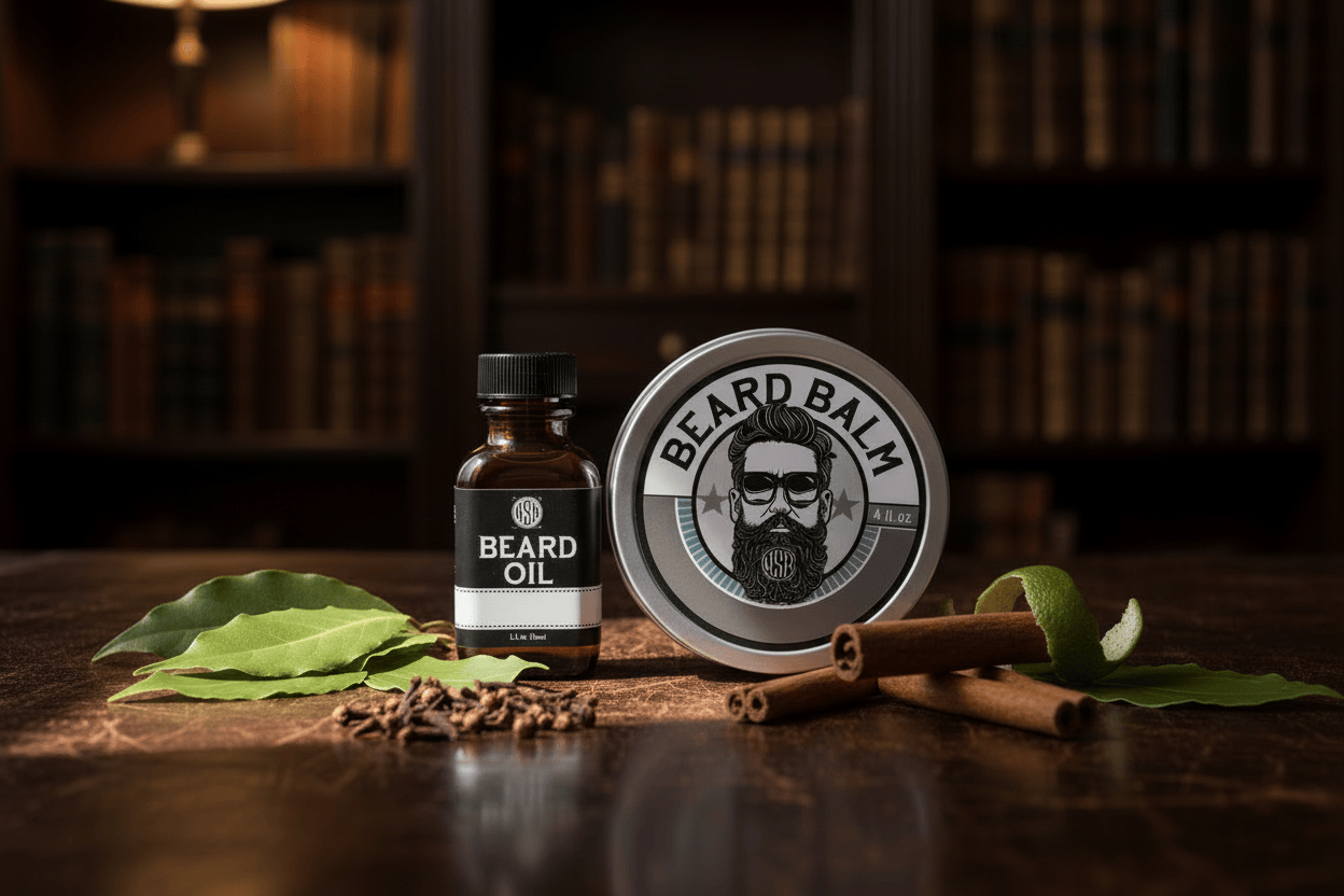 WSP Limited Edition: Bay Rum Beard Collection (Oil & Balm) - Scented to Order The Conditioning Protocol (1oz Oil + 4oz Balm)
