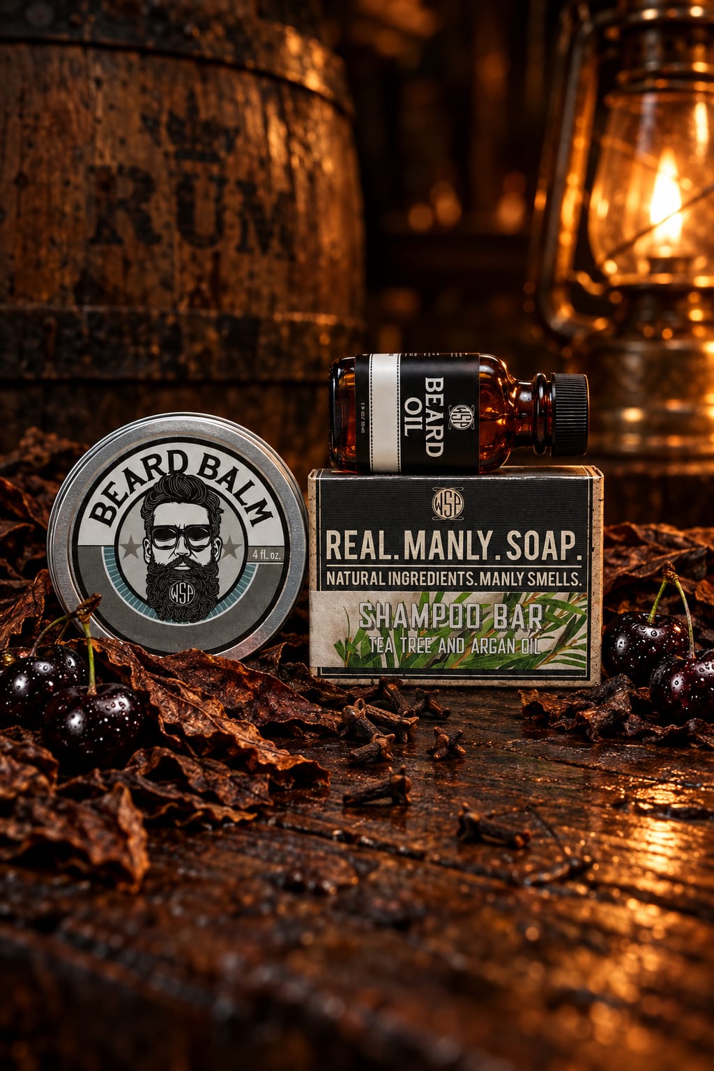 WSP Limited Edition – Blackbeard Beard Oil The Beard Kit (30ml Oil + 4oz Balm + 'Poo Bar)