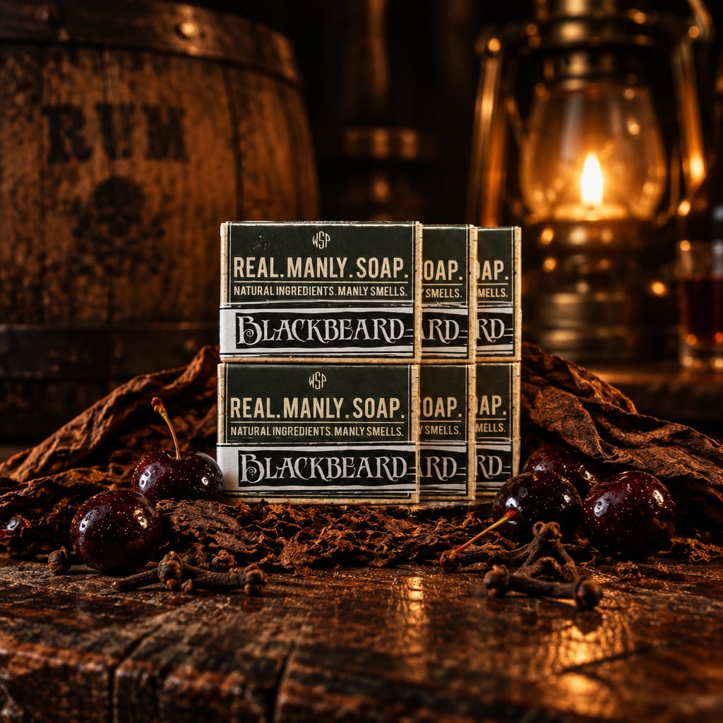 WSP Limited Edition – Blackbeard Castile Hand & Body Soap Bar 6-Bar Stockpile