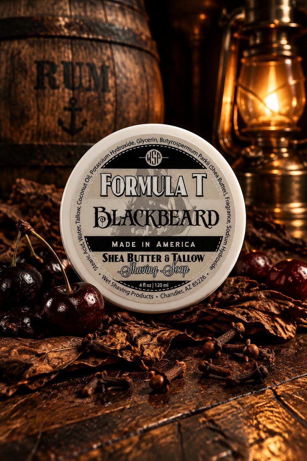 WSP Limited Edition – Blackbeard Formula T Shaving Soap 4oz Shave Soap Only (The Essential)