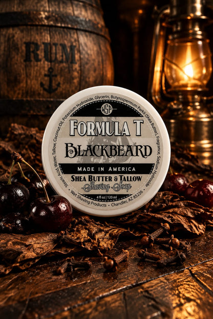 WSP Limited Edition – Blackbeard Formula T Shaving Soap 4oz Shave Soap Only (The Essential)