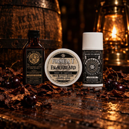 WSP Limited Edition – Blackbeard Formula T Shaving Soap Soap + Splash + Balm (The Daily Driver)