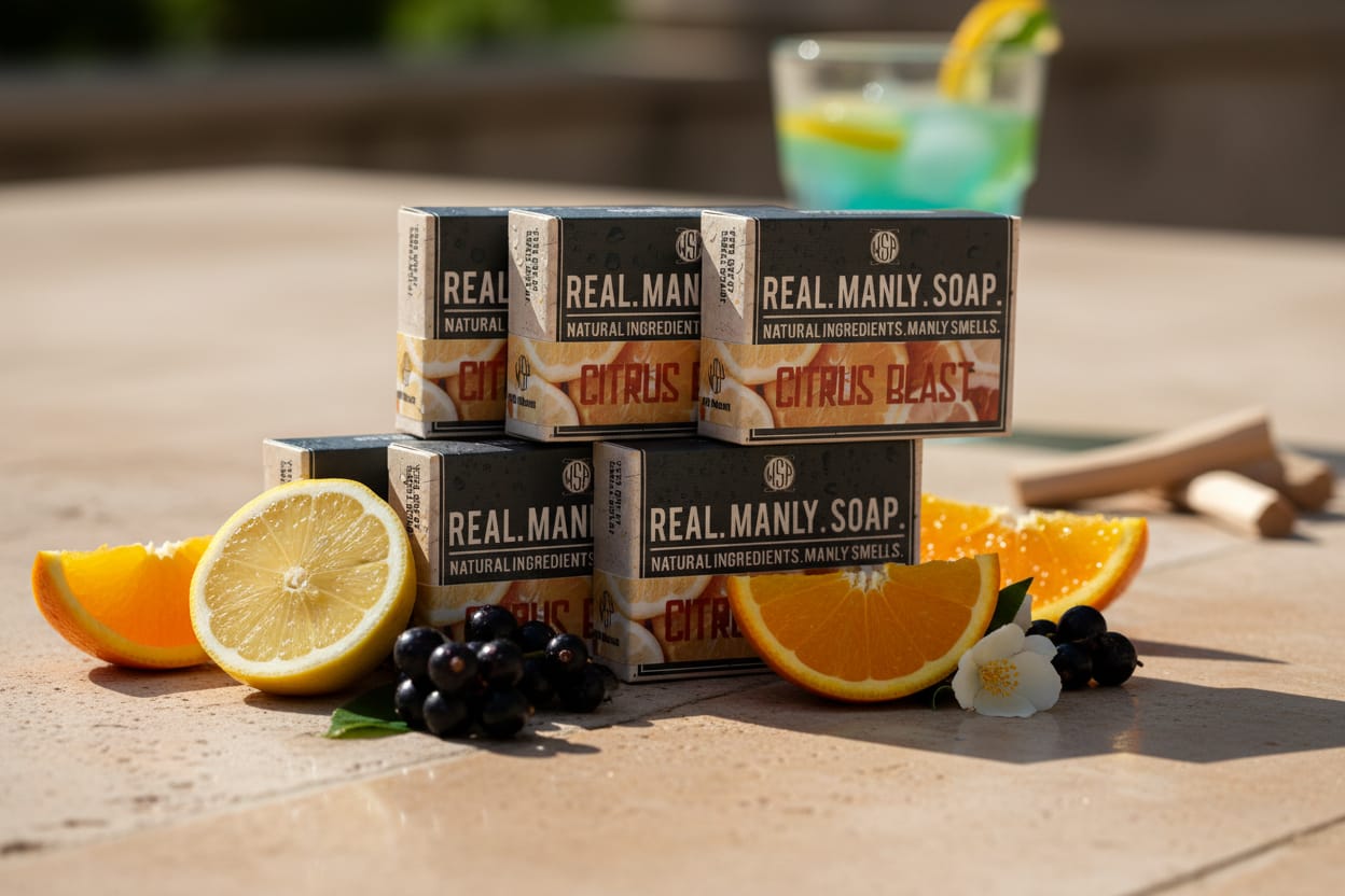 WSP Limited Edition – Citrus Blast Castile Hand & Body Soap Bar Six Pack (Best Value)