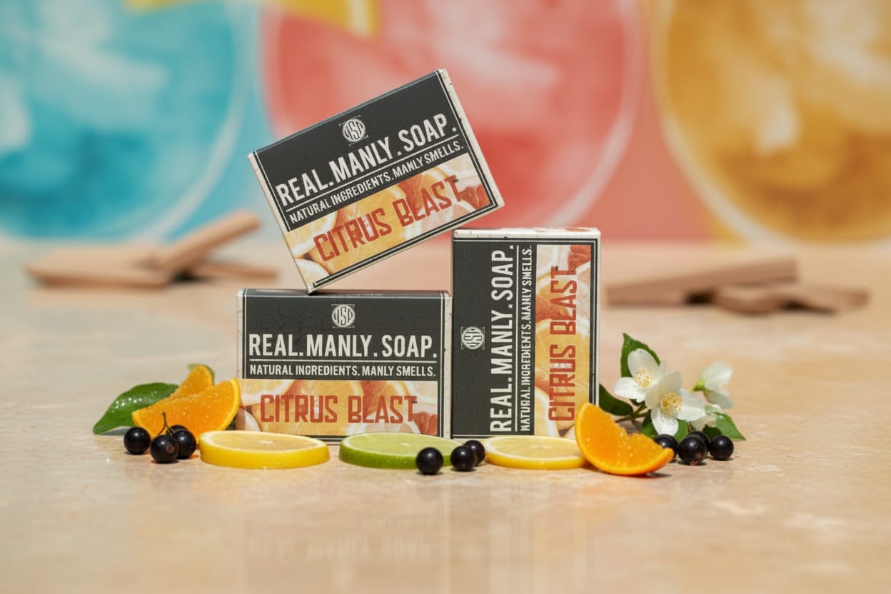 WSP Limited Edition – Citrus Blast Castile Hand & Body Soap Bar Three Pack