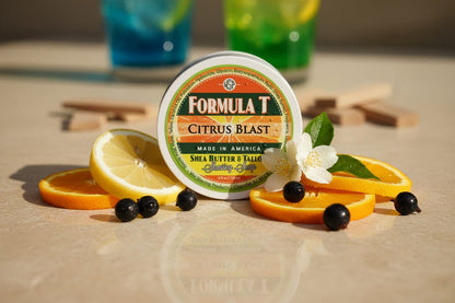 WSP Limited Edition (Citrus Blast) Formula T Shaving Soap 4 fl oz Made with Shea Butter & Tallow 100% Natural 4oz Shave Soap Only (The Essential)
