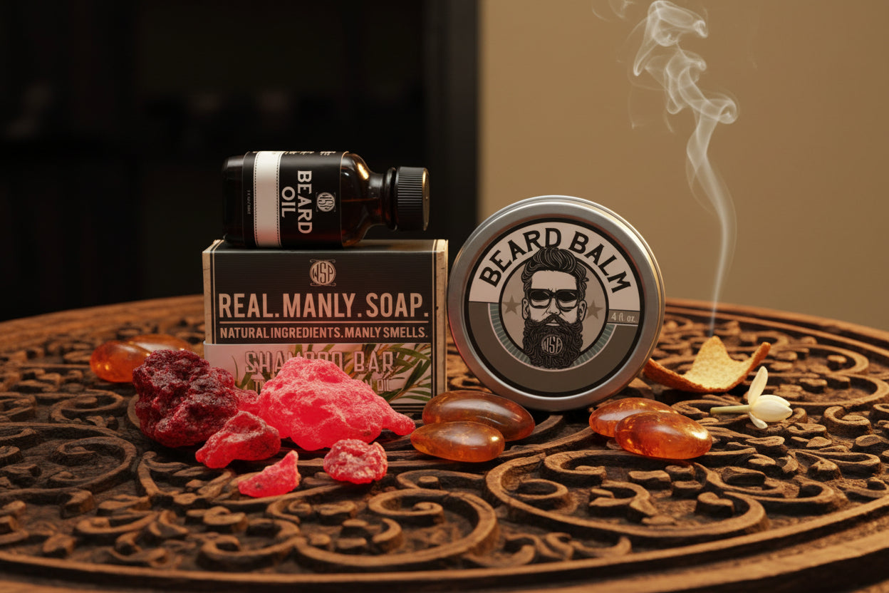WSP Limited Edition – Dragon’s Blood Beard Balm Beard Kit (Balm + Oil + Shampoo Bar)