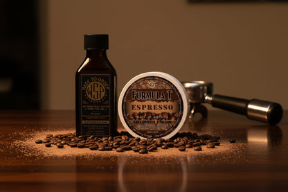 WSP Limited Edition – Espresso Formula T Shaving Soap Soap + Splash (The Classic Pair)