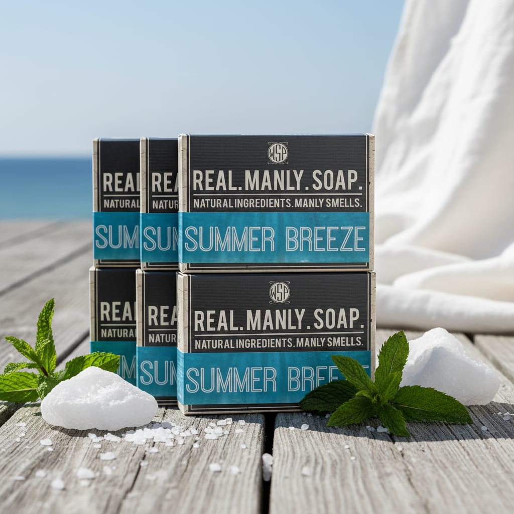 WSP Limited Edition – Summer Breeze Castile Hand & Body Soap Bar Six Pack (Best Value)