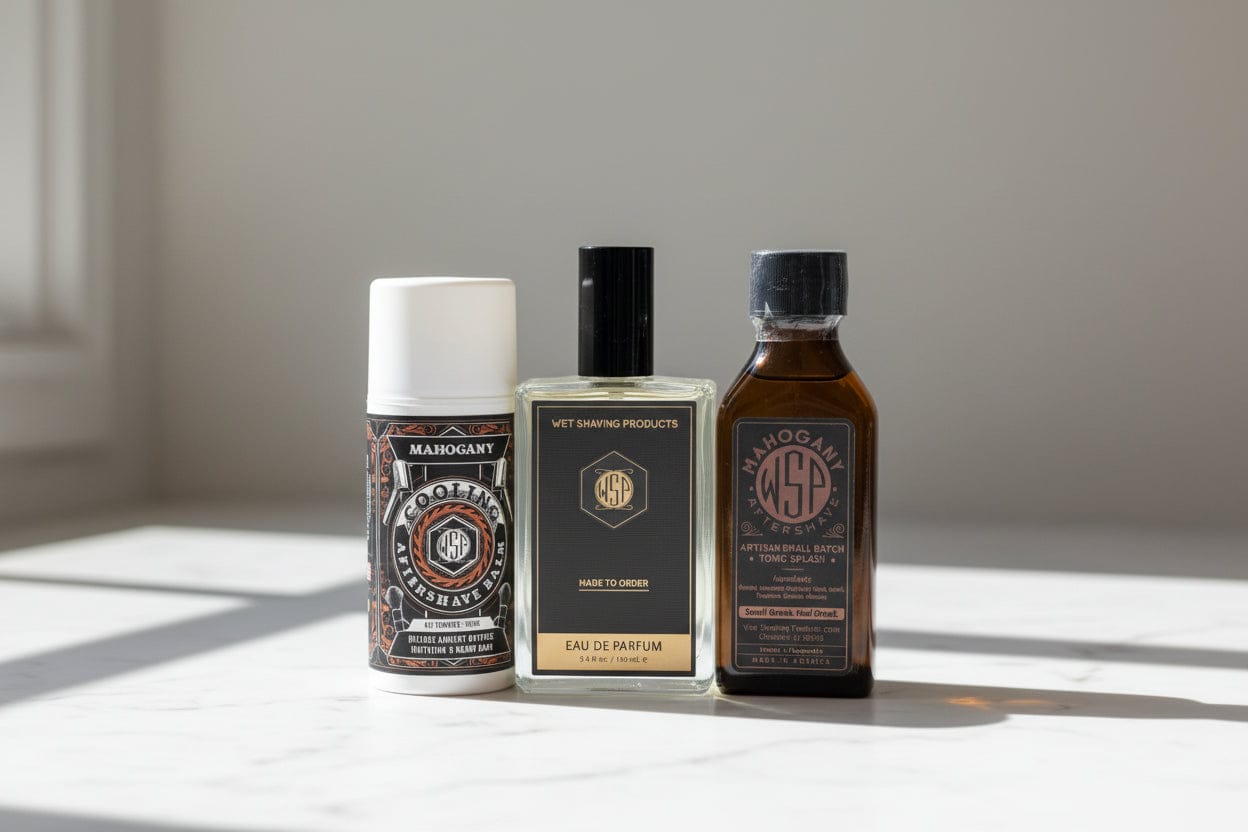 WSP Mahogany Aftershave Splash – Deep Wood & Spice Cologne Strength Antiseptic Tonic