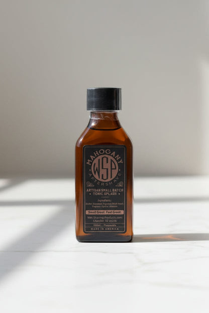 WSP Mahogany Aftershave Splash – Deep Wood & Spice Cologne Strength Antiseptic Tonic Splash Only (100ml)