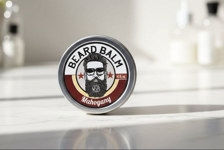 WSP Mahogany Artisan Beard Balm – Leave-In Conditioner & Light Hold – Natural Formula 4 oz - Master Supply (The best value; lasts for months)