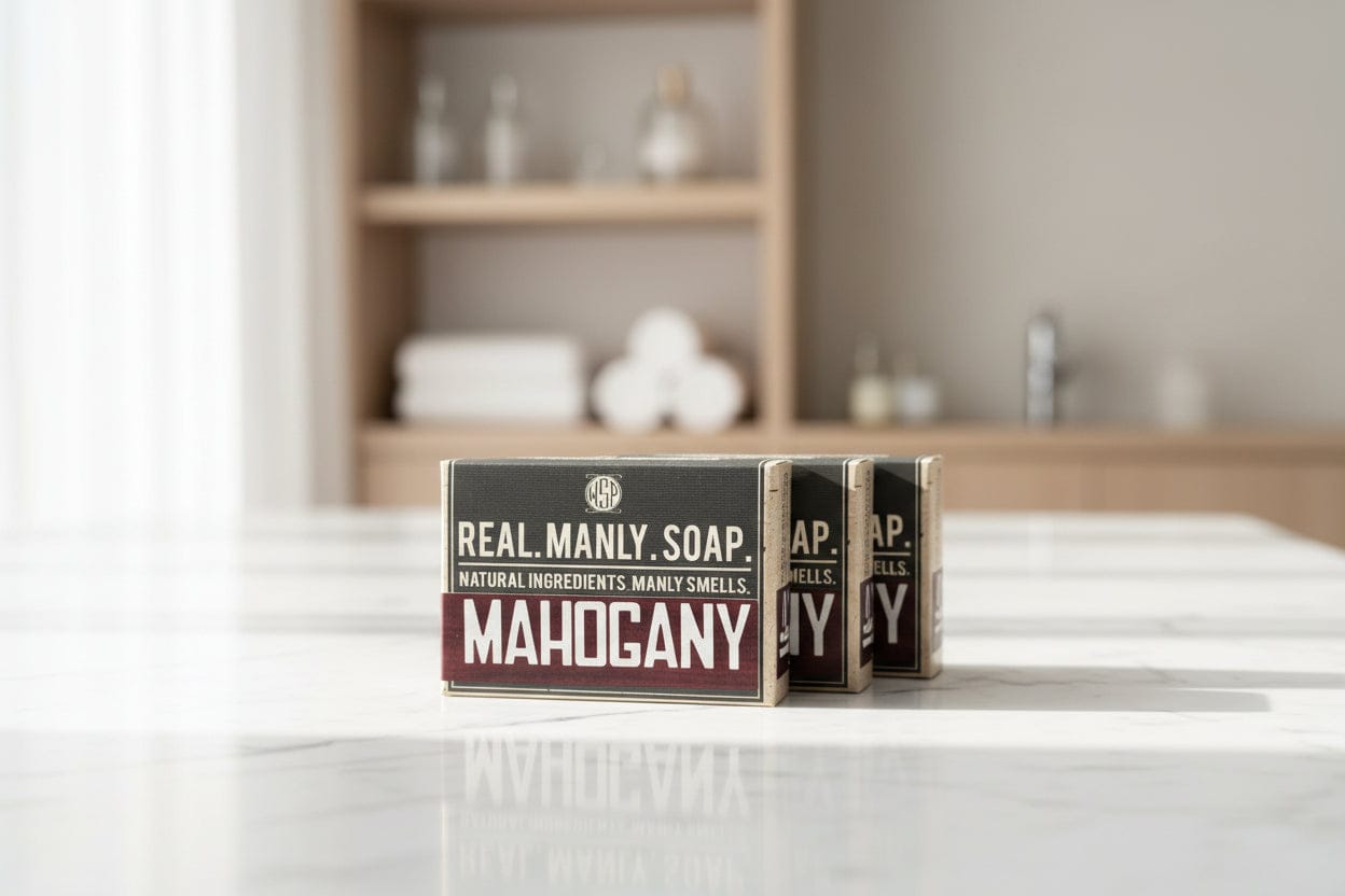 WSP Mahogany Artisan Hand & Body Soap – Natural Castile & Shea Butter Formula – Moisturizing Rich Lather