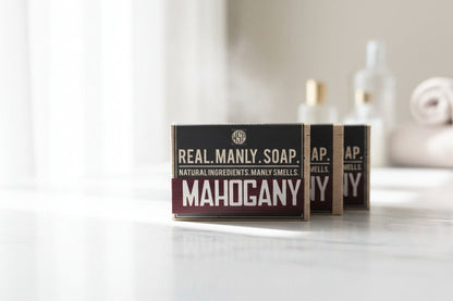 WSP Mahogany Artisan Hand & Body Soap – Natural Castile & Shea Butter Formula – Moisturizing Rich Lather 3-Bar Supply