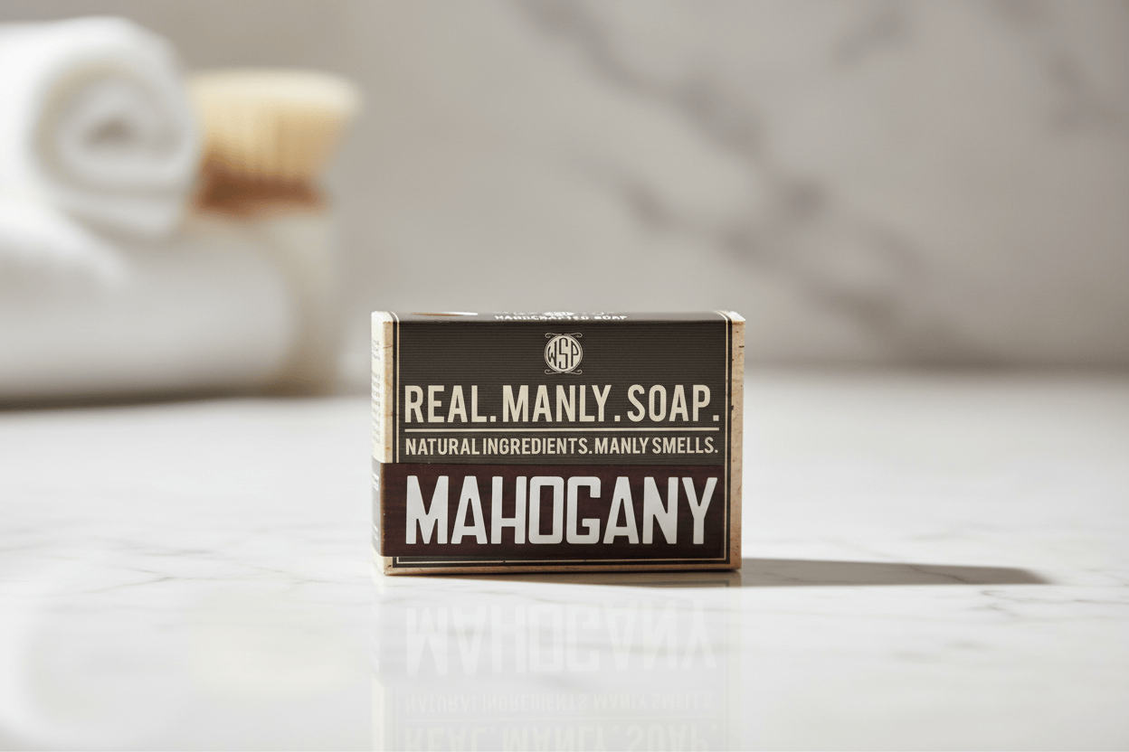 WSP Mahogany Artisan Hand & Body Soap – Natural Castile & Shea Butter Formula – Moisturizing Rich Lather Single Bar