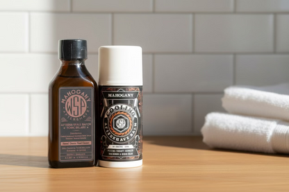 WSP Mahogany Cooling Aftershave Balm – Non-Greasy & Mentholated Full Routine: Balm + Aftershave Splash (The "1-2 Punch")