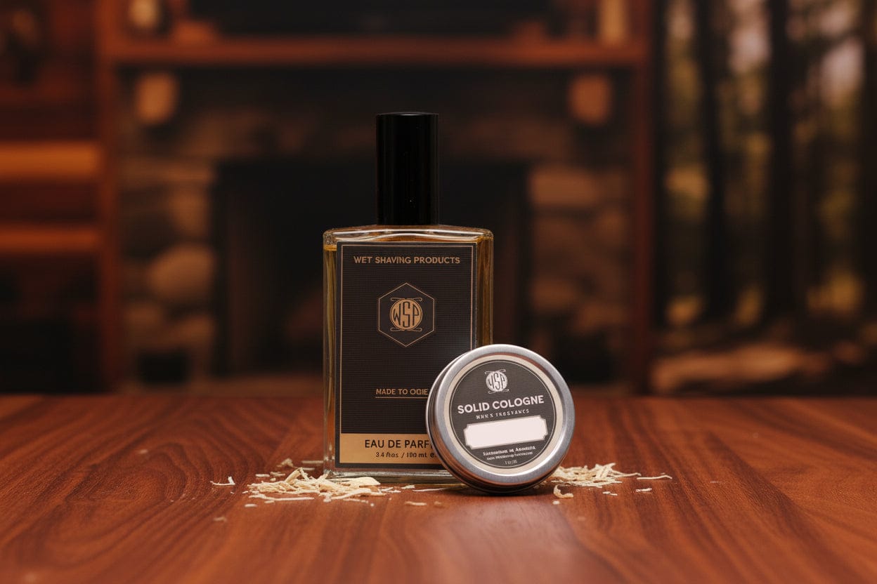 WSP Mahogany Eau de Parfum | Deep, Spicy & Woody The Texture Set: 100ml Spray + Solid Cologne