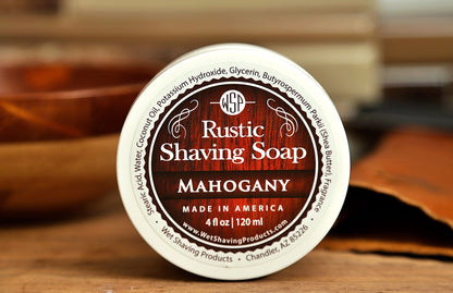 WSP Mahogany Rustic Shaving Soap – Vegan, Natural & Ultra-Slick Lather