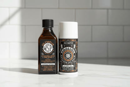 WSP Olympus Artisan Aftershave Splash - EdC Cologne Strength & Small Batch Skin Tonic The Post-Shave Protocol (Splash + Balm)