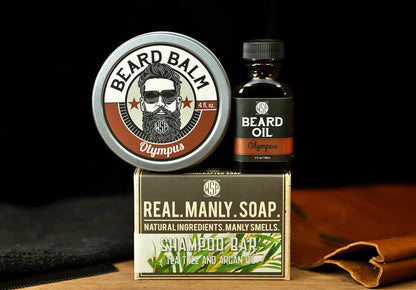 WSP Olympus Artisan Beard Balm – Leave-In Conditioner & Light Hold – Natural Formula The Full Beard Loadout (The Complete Kit)