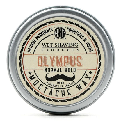 WSP Olympus Artisan Mustache Wax – Regular or Strong Hold – All-Natural Beeswax