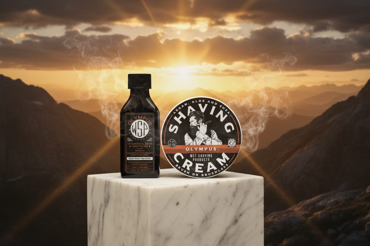 WSP Olympus Shaving Cream The Classic Pair – Cream + Matching Splash