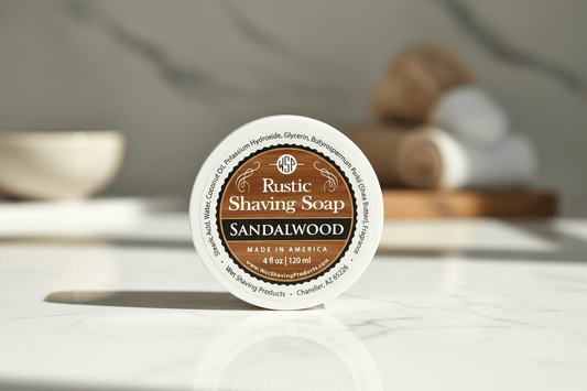 WSP Sandalwood Rustic Shaving Soap – Vegan, Natural & Ultra-Slick Lather The Essential (Shave Soap Only)