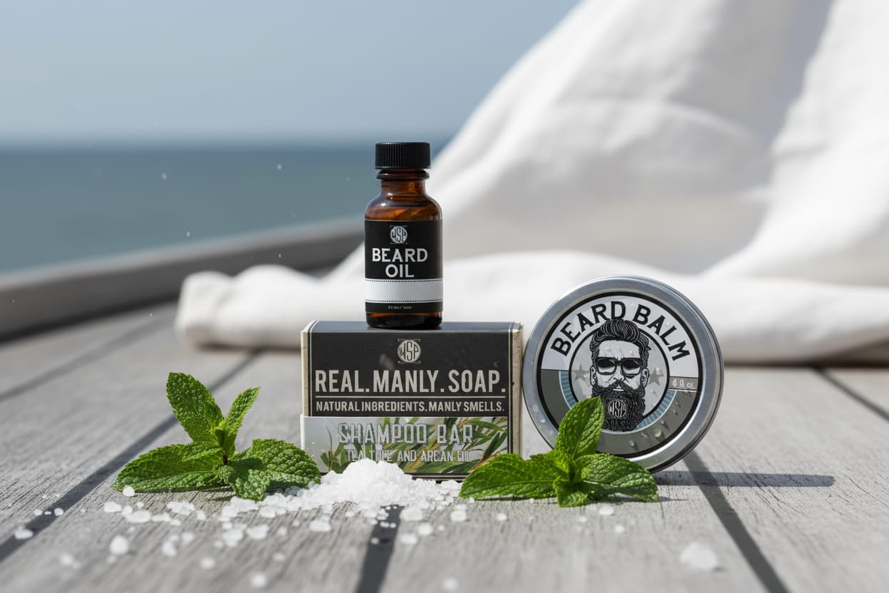 WSP Summer Breeze Beard Balm Beard Kit (Balm + Oil + Shampoo Bar)
