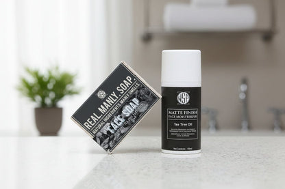 WSP The Daily Face Protocol – Charcoal Wash & Lotion Kits The Daily Maintenance (Soap + Lotion) / Tea Tree