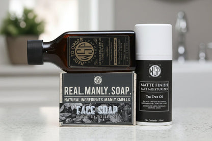 WSP The Daily Face Protocol – Charcoal Wash & Lotion Kits The Full Reset (Soap + Tonic + Lotion) / Tea Tree