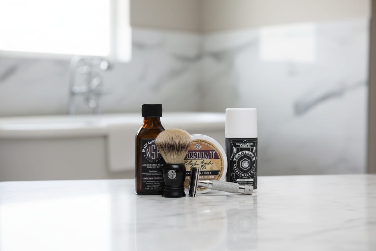 WSP The Grand Wet Shaving Kit The Heirloom (Silvertip) / Black Amber Vanille