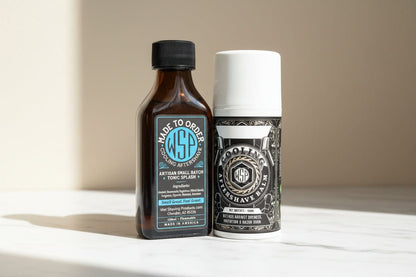 WSP The Reserve Collection Cooling Aftershave Splash – Mentholated Custom Tonic - Made to Order Black Vetiver / Post Shave Protocol: Balm + Aftershave Splash (The "1-2 Punch")