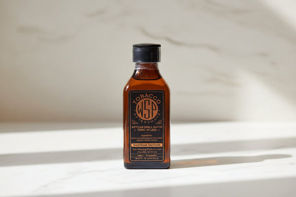 WSP Tobacco Artisan Aftershave Splash - EdC Cologne Strength & Small Batch Skin Tonic 100ml - Standard Issue