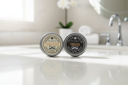 WSP Tobacco Artisan Mustache Wax – Regular or Strong Hold – All-Natural Beeswax The Tactician Pack (One of Each)