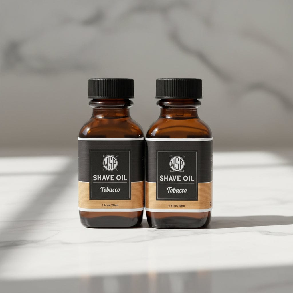 WSP Tobacco Ultra-Glide Pre-Shave Oil – Non-Greasy & Brush Safe – 1 oz The Double Tap (2 Bottles)