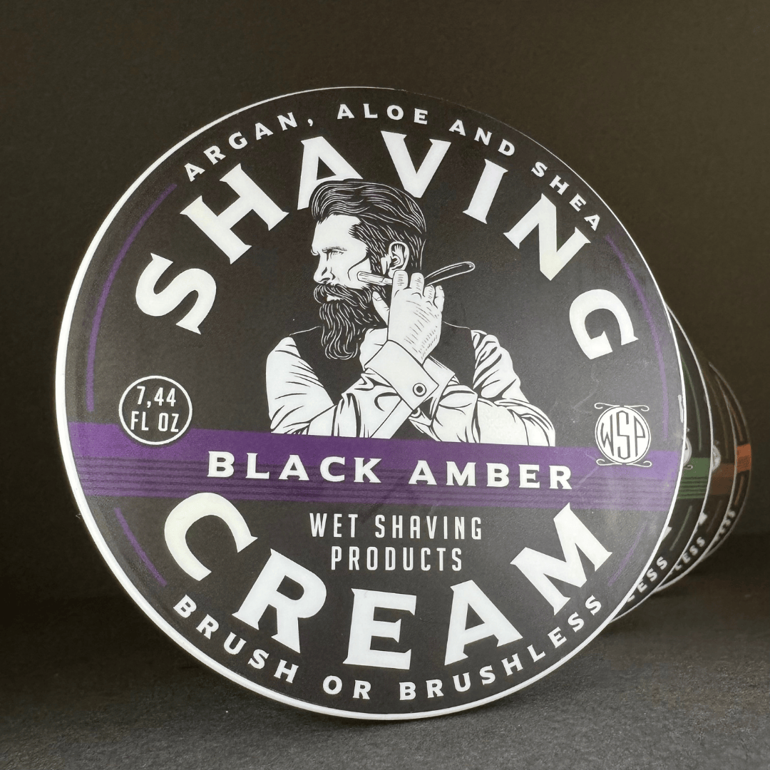 WSP Travel Shaving Cream – 2oz TSA Compliant – Concentrated Formula Black Amber Vanille