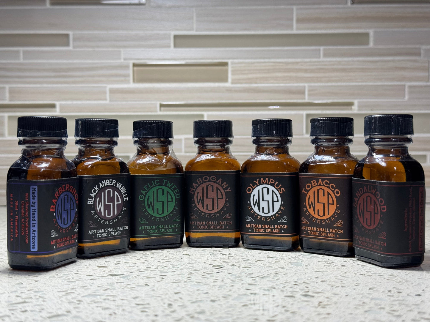 WSP Travel Size Aftershave Tonic – 1oz Bottles & Sample Flights The Travel Flight (7 x 1 oz Bottles)